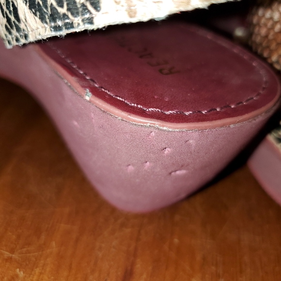 Kenneth Cole Snake design Platform Wedge Slingback Slip On Open Toe Sandal size7 - Picture 5 of 5